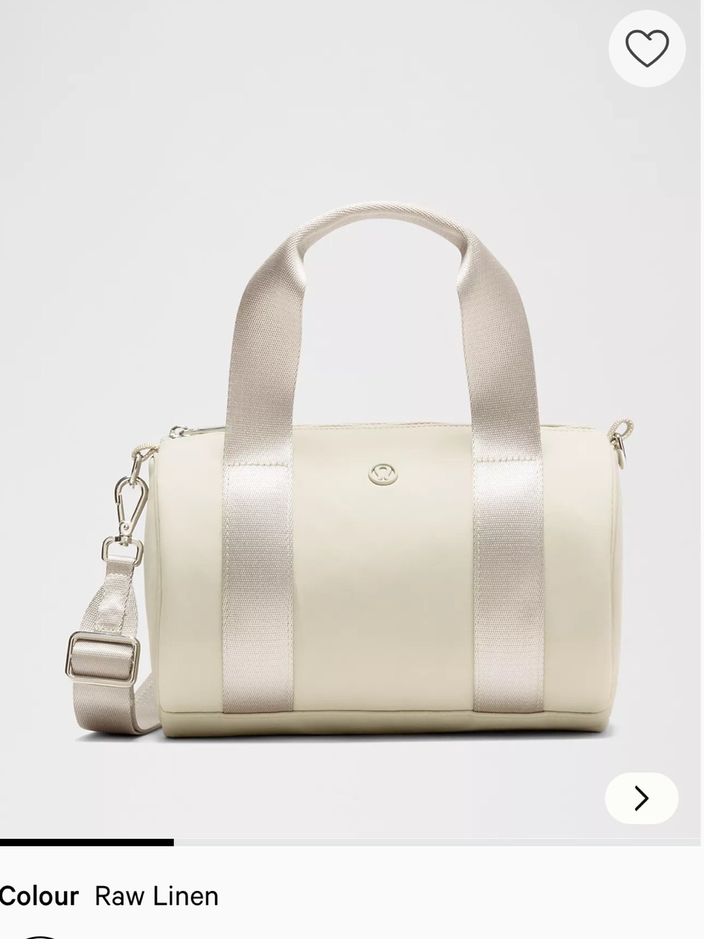 lululemon athletica Small Barrel Crossbody Bag - light sage Raw Linen
